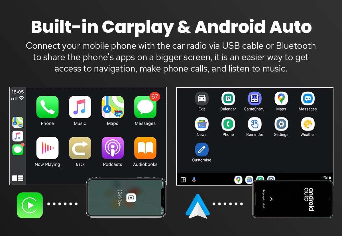 JOYING 9"Android 13 Car Radio Stereo Multimedia Player Carplay For Honda Civic 2016 -2021 Support Factory Cameras Plug and Play