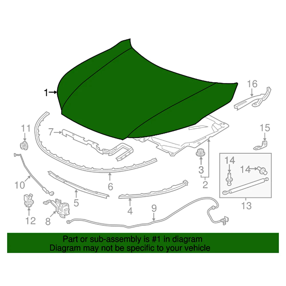 Hot Selling Replaced Steel Car Engine Hood Bonnet for 2016 to 2017 Honda Accord USA Version 60100-T2F-A10ZZ 60100T2FA10ZZ