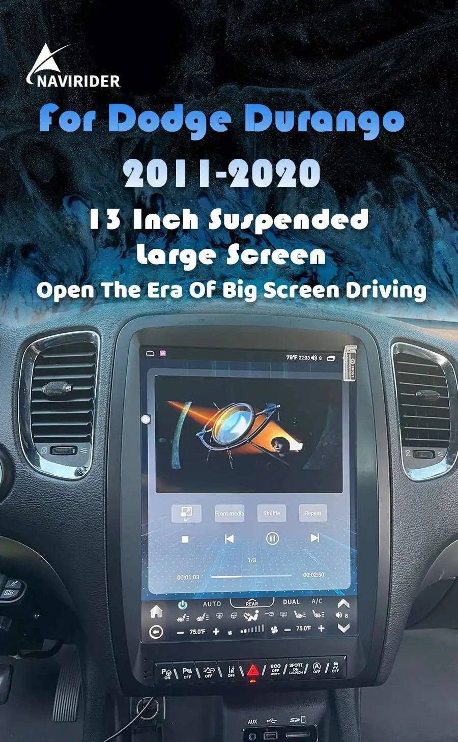 Carplay For Dodge Durango 2012 - 2019 Android13 Car Stereo Car Radio with touch Screen Radio Player Car GPS Navigation Head Unit