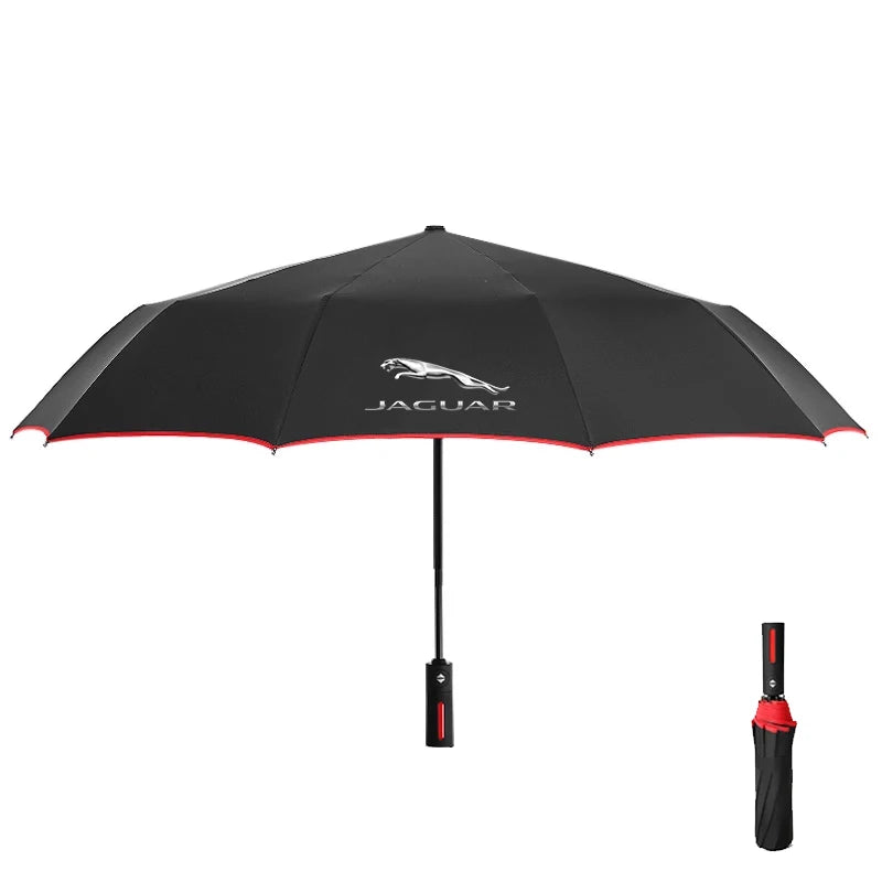 For Jaguar E-PACE F-PACE F-TYPE I-PACE XE XF XK XJR XJ XEL XFL XKR Car Automatic Folding Windproof Sunshade Umbrella Accessories