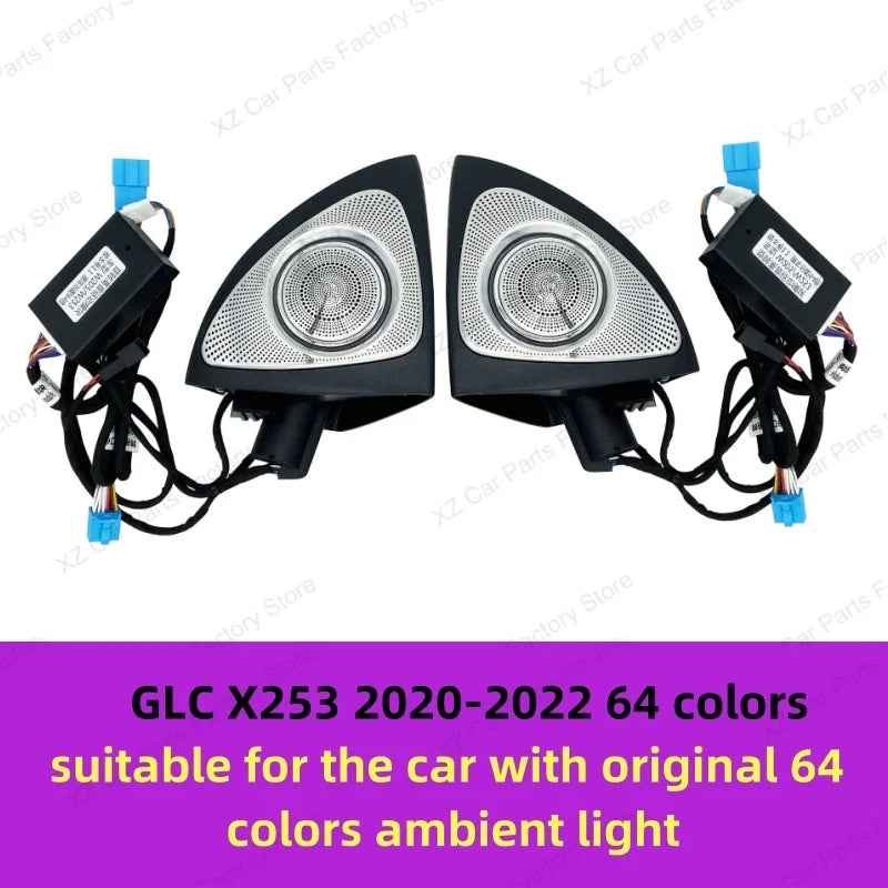 For Mercedes-benz C Glc E S W205 W213 W222 X253 64 Colors Led Rotating Tweeter Speaker Rgb Led Ambient Light 3d Horn Accessory