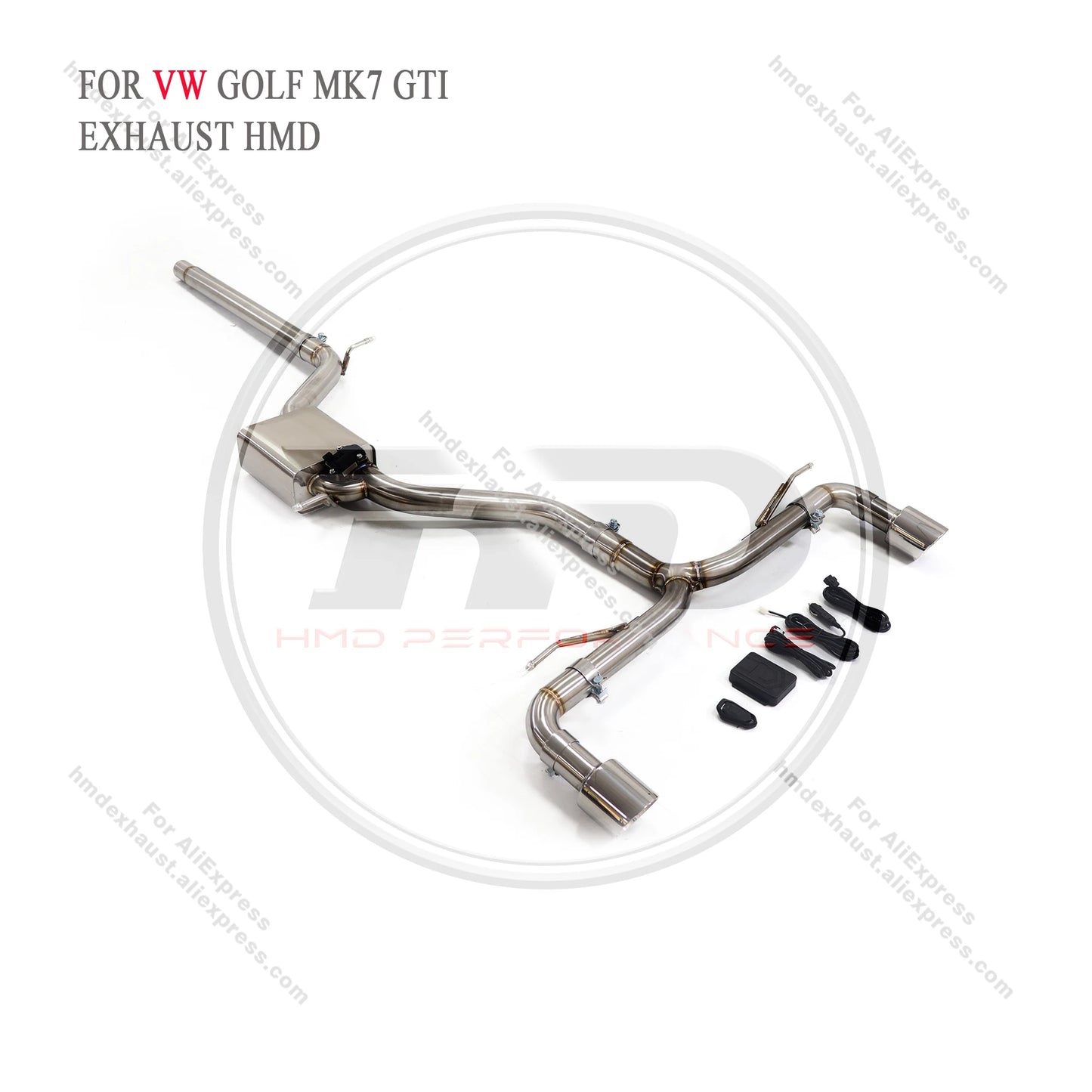 HMD Exhaust System Stainless Steel Performance Catback for Volkswagen Golf GTI MK7 2.0T Muffler With Single Valve