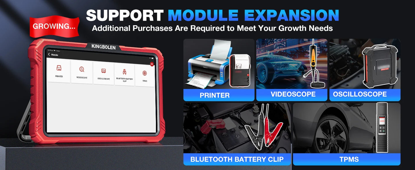 2025 KINGBOLEN K10 Pro Bi-Directional Scanner Full Systems Diagnostic Scan Tool, 40 Reset ECU Coding,AutoAuth for FCA SGW