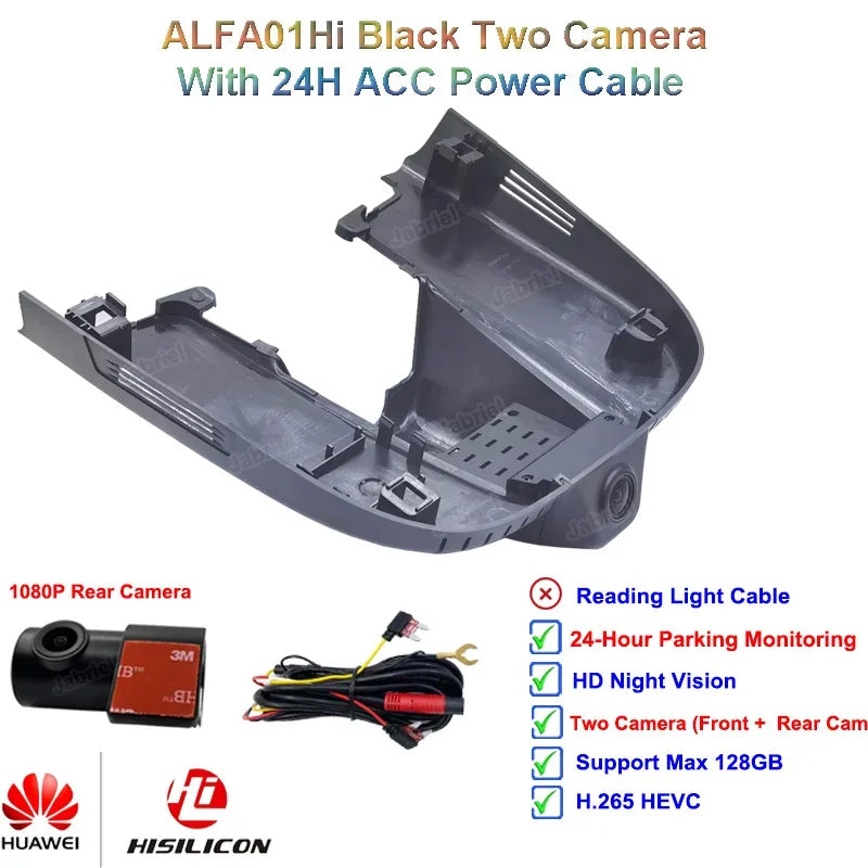 2K 1080P Car DVR Dash Cam Driving Recorder for ALFA ROMEO Stelvio Quadrifoglio for ALFA ROMEO Giulia Quadrifoglio GTA Veloce