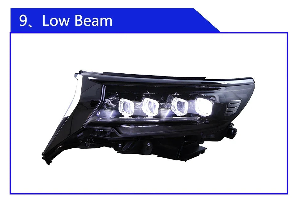 Auto Headlight For Toyota Prado 2018-2023 LED Car Front lamps Assembly Upgrade Bugatti Design Four Projector Lens Accessories