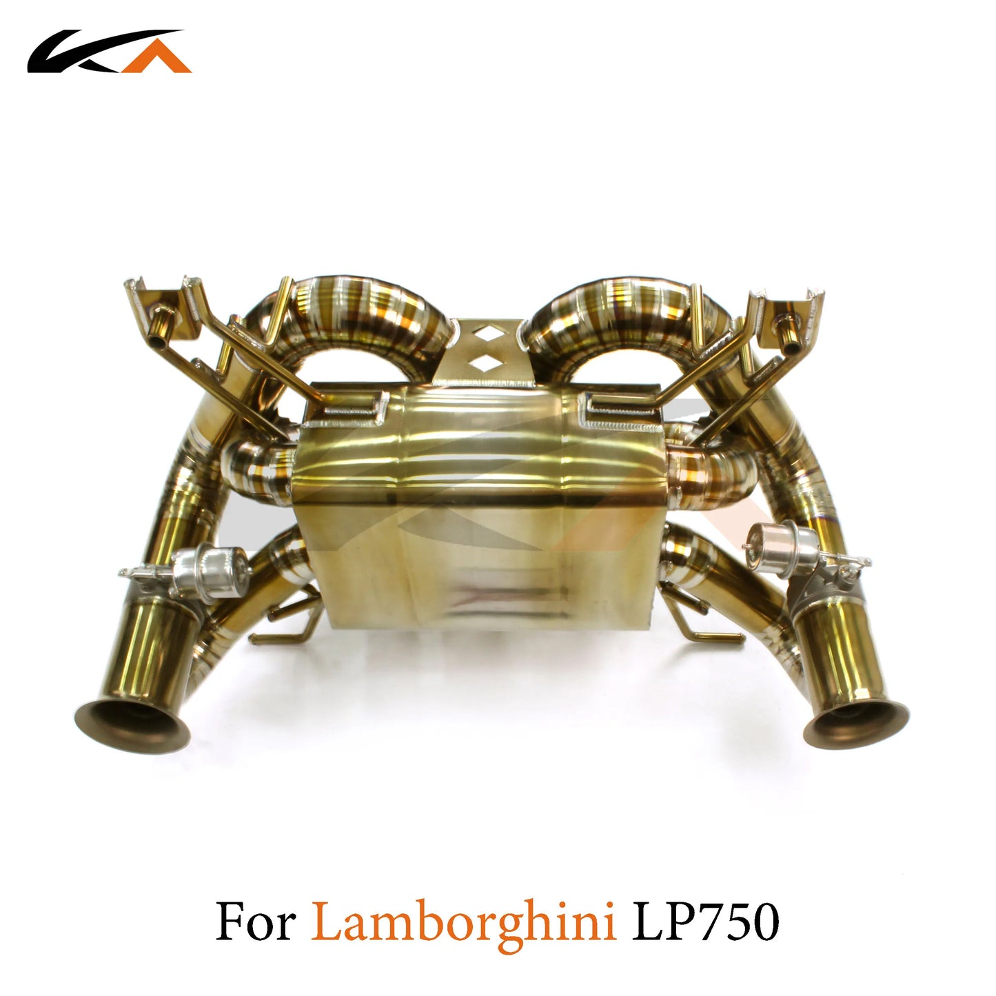 KA Tuning exhaust system parts titanium alloy catback for Lamborghini LP750 rear section performance muffler valve