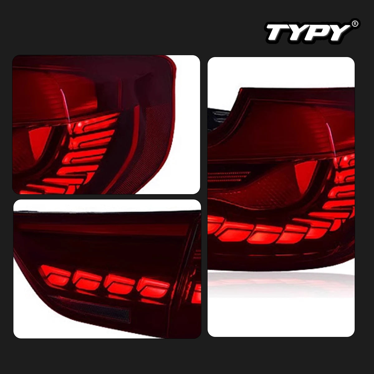 TYPY Car Tail Lights For BMW 3 Series GT F34 2013-2020 LED Car Tail Lamps Daytime Running Lights Dynamic Turn Signals