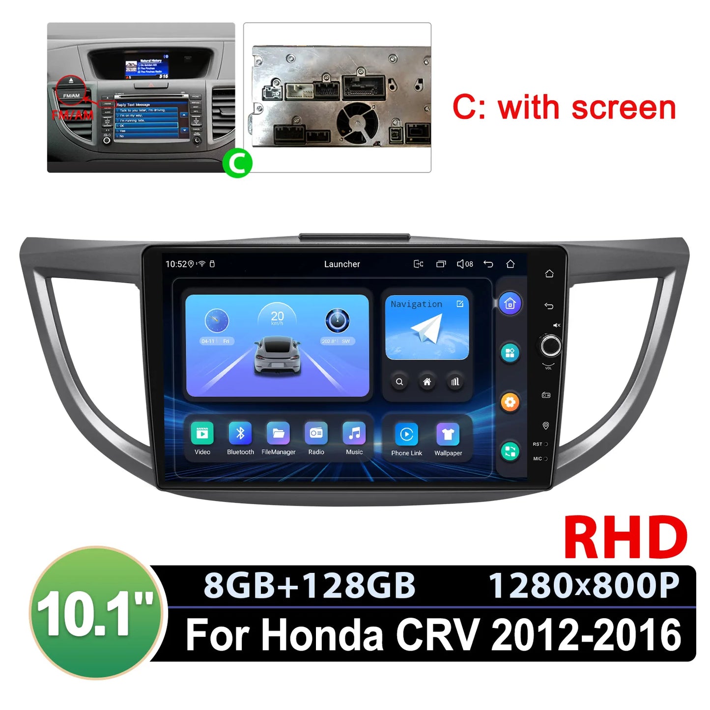 JOYING 10.1"Android 13.0 Car Stereo Radio Multimedia Playere Head Unit With Apple Carplay Android Auto For Honda CRV 2012-2016