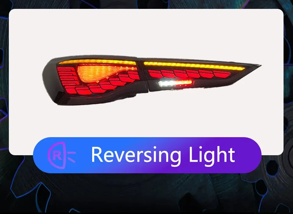 Car Taillights for Bmw 4 Series 2020-2023 Led Auto Back Lamps Assembly Upgrade Dragon Scale Design Style Turn Signal Accessories