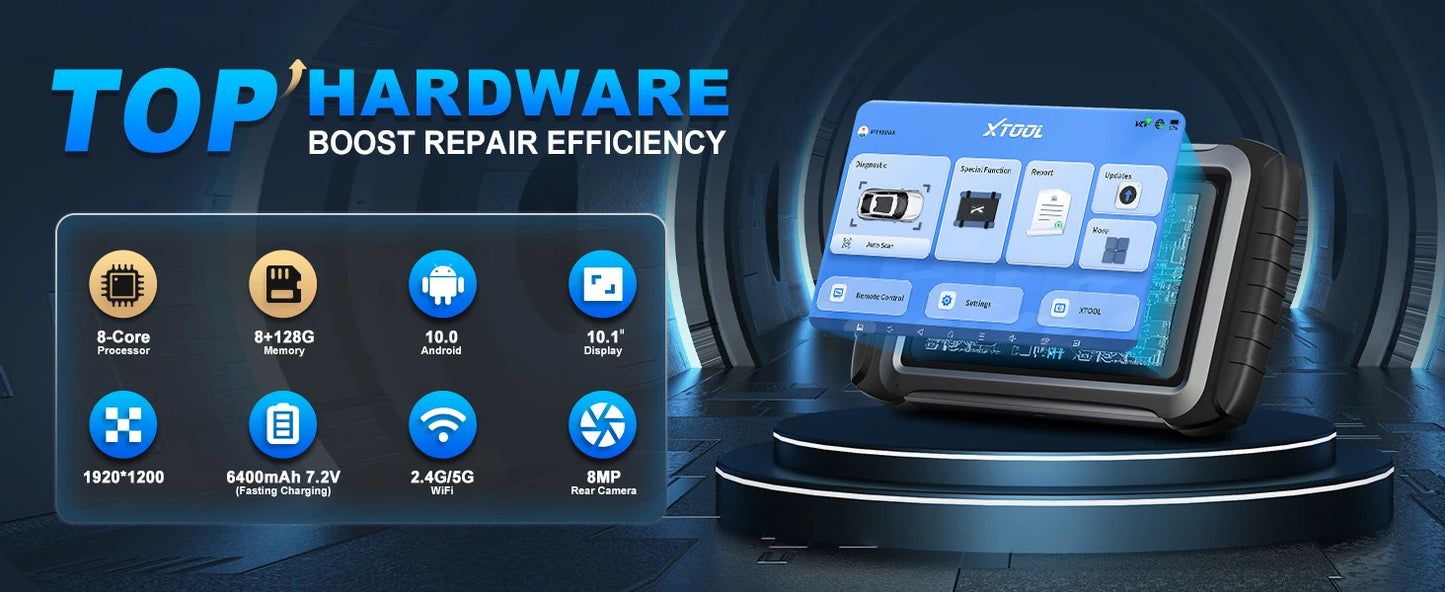 XTOOL InPlus IP919 MAX Bluetooth Car Diagnostic Tools ECU Programming J2534 Bi-directional 42+ Resets Scanner With Topology FCA