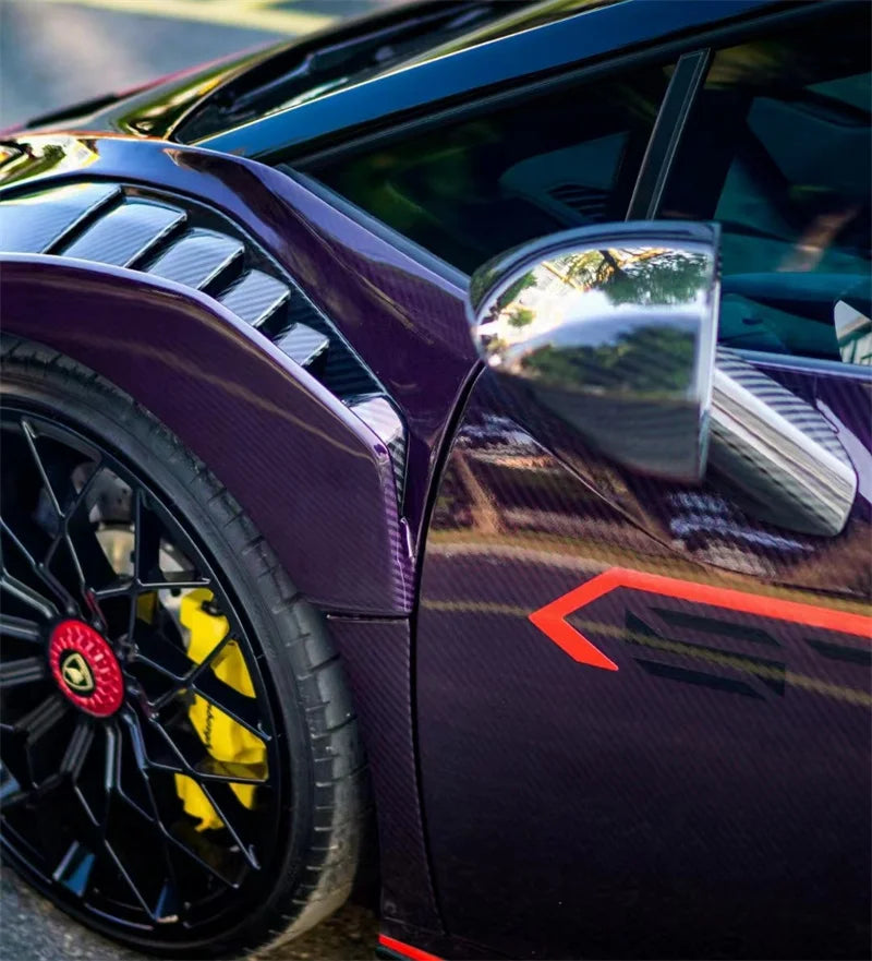 Used for Lamborghini Huracan LP610 LP580 EVO STO Style Dry Carbon Fiber Front and Rear Bumper Side Skirts Hood and Body Kit
