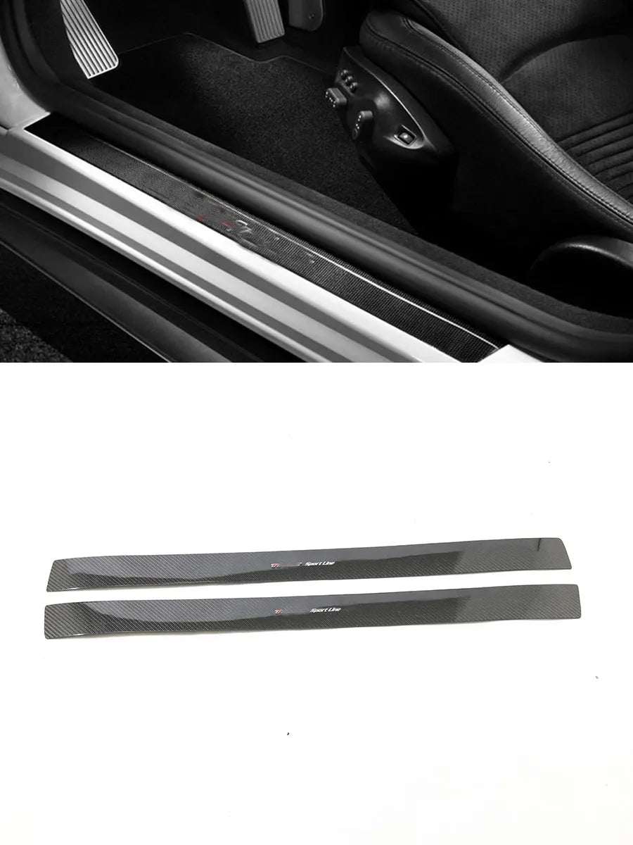 For Maserati GranTurismo GT GTS GC MC carbon fiber welcome pedal decorative strip and threshold strip replacement style 2007-20
