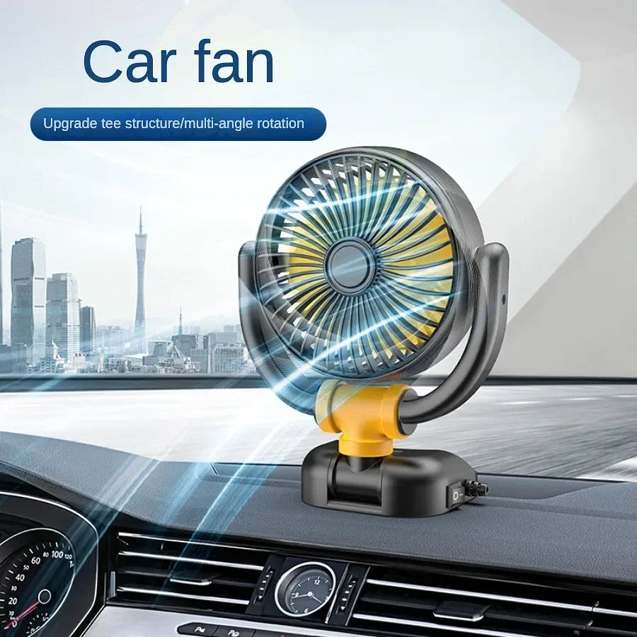 Color Name: Black - Car mounted fan for large trucks, 24V/12V - Premium Car Electronics from NoEnName_Null - Just $40.99! Shop now at Rapidvehicles