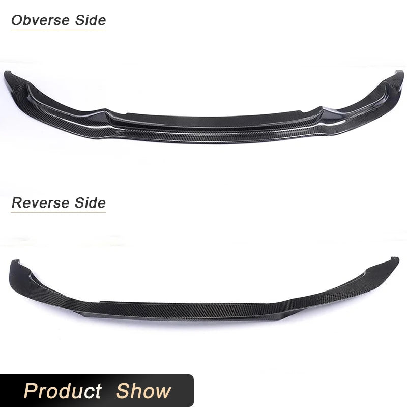For BMW F80 M3 F82 F83 M4 2014-2019 Carbon Fiber Car Front Bumper Lip Spoiler Add On Racing Front Lip Chin Apron Body Kit