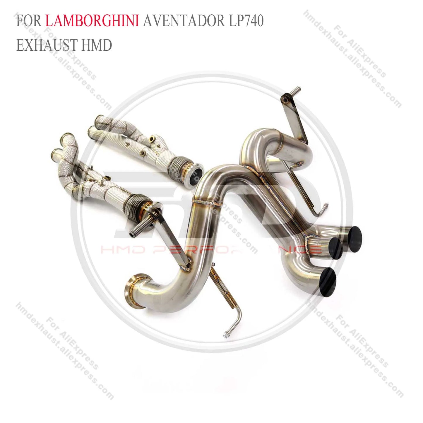 HMD Exhaust System Stainless Steel Performance Catback full sets for Lamborghini Aventador LP740 6.5 without valve