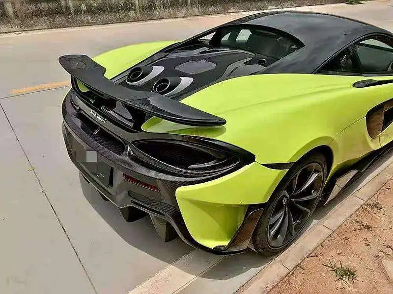 For McLaren 540C 570S Upgrade Body Kit Dry Carbon Fiber Engine Compartment Cover Rear Spoiler Exhaust Appearance-Exclusive 600LT