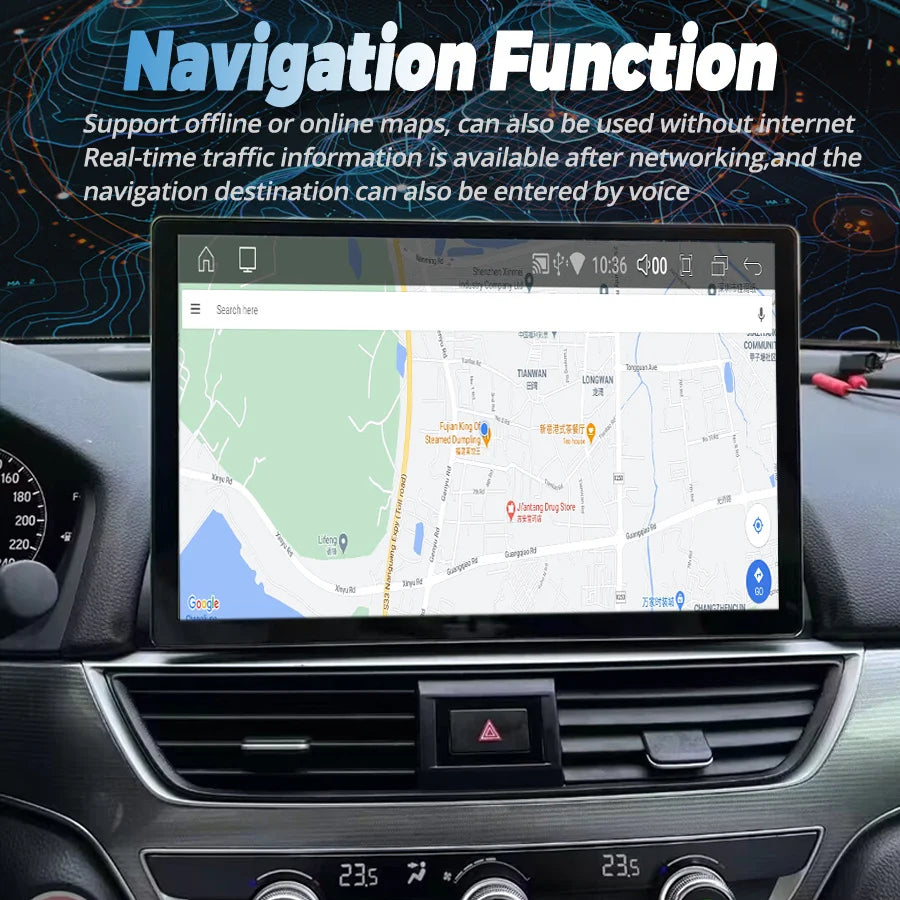 13.3'' Android 14 2K Screen For Honda Accord 2018 2019 2020 Stereo GPS Car Multimedia Video Player Navigation Carplay Head Unit