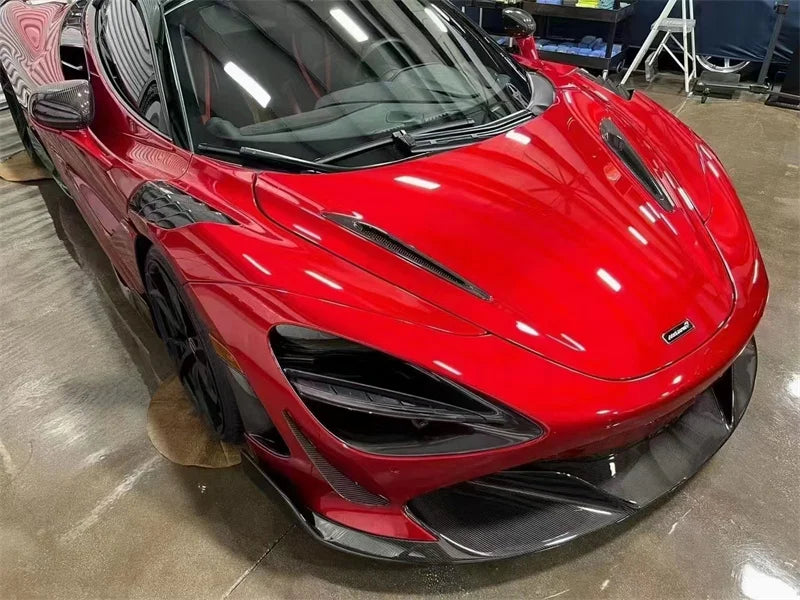 High Quality Dry Carbon Fiber Body Kit for McLaren 720S RY Style Front Lip Side Skirts Rear Diffuser Fenders Engine Hood