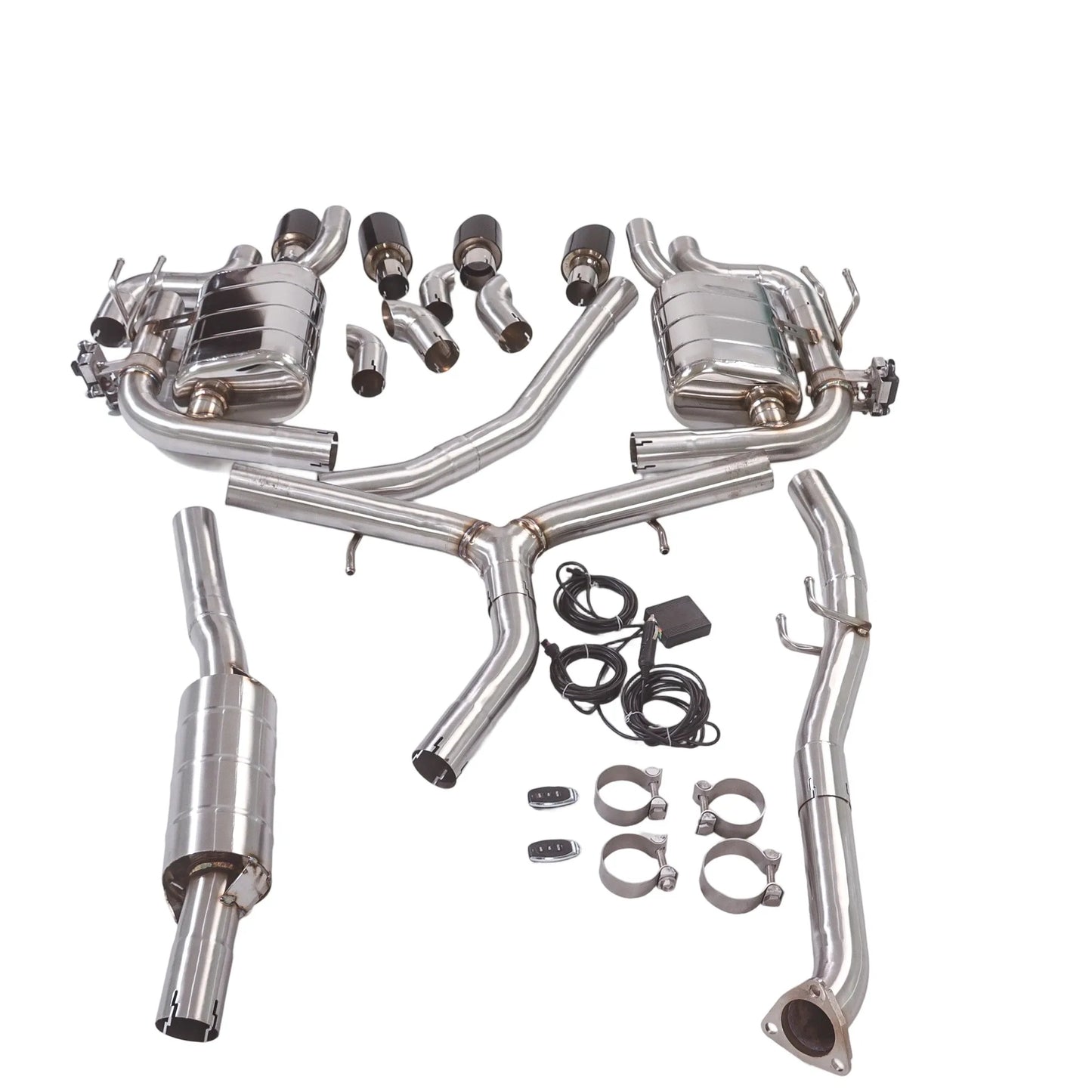 GFC Catback Exhaust Muffler for 2018 10th Gen Honda Civic FC1 1.5T, Car Electric Valve Exhaust System Made of Stainless Steel