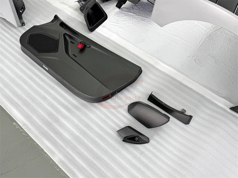 Dry Carbon Fiber STO Style For Lamborghini Huracan LP580 LP610 EVO Bumper hood side skirt spoiler door panel mirror exhaust