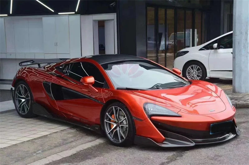 600lt Style Dry Carbon Fiber Rear Bumper Body Kit for McLaren 540C 570s 570GT Front Bumper Side Skirts Hood Rear Spoiler