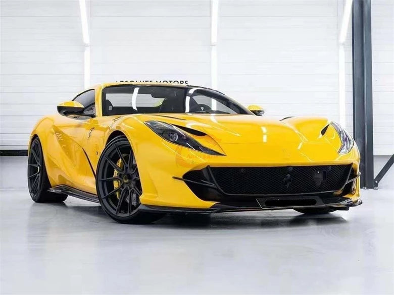 N Style Carbon Fiber Front Bumper Lip Front Bumper Spoiler Body Kit for Ferrari 812