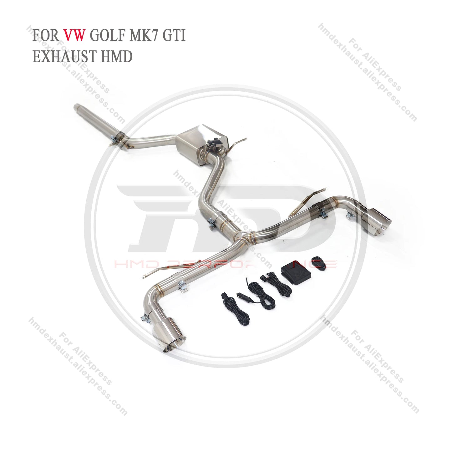 HMD Exhaust System Stainless Steel Performance Catback for Volkswagen Golf GTI MK7 2.0T Muffler With Single Valve