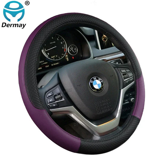 Color Name: PURPLE - 9 Color Sport Auto Steering Wheel Covers - Premium Interior Accessories from DERMAY - Just $21.99! Shop now at Rapidvehicles