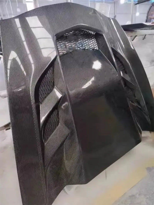 Body Kit Carbon Fiber Engine Hood Engine Cover Assembly For Chevrolet Corvette C7 Modified New Style Auto Accessories