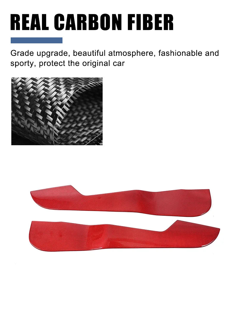 Real Carbon Fiber For Lotus Emira 2021-2023 Car Inner Door Anti Kick Panel Protector Cover Decorative Sticker Car Accessories