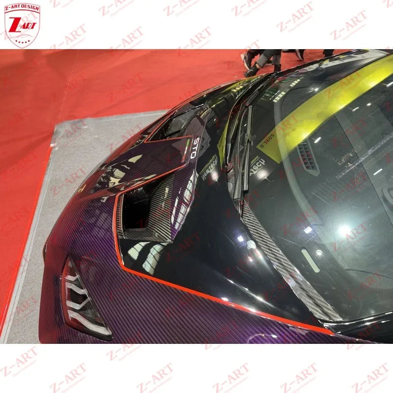 Z-ART STO Dry Carbon Fiber Body Kit For Lamborghini Huracan LP580 LP610 Prepreg Carbon Fiber Wind Spoiler Kit For Huracan EVO