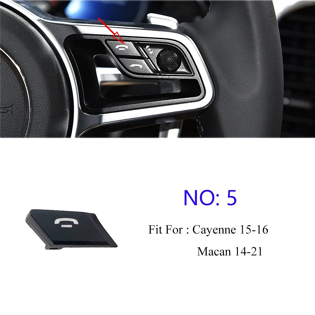 Color: Black - ESIRSUN Steering Wheel Multi-function Button Volume Adjustment Phone Switch Button For Porsche 2015-16 Cayenne 2014-21 Macan - Premium Interior Parts from ESIRSUN - Just $14.34! Shop now at Rapidvehicles