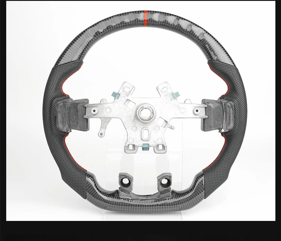 Carbon Fiber Steering Wheel For Dodge Ram 1500 2500 3500 2012‑2018 Perforated Leather Steering Wheel Replacement Accessories