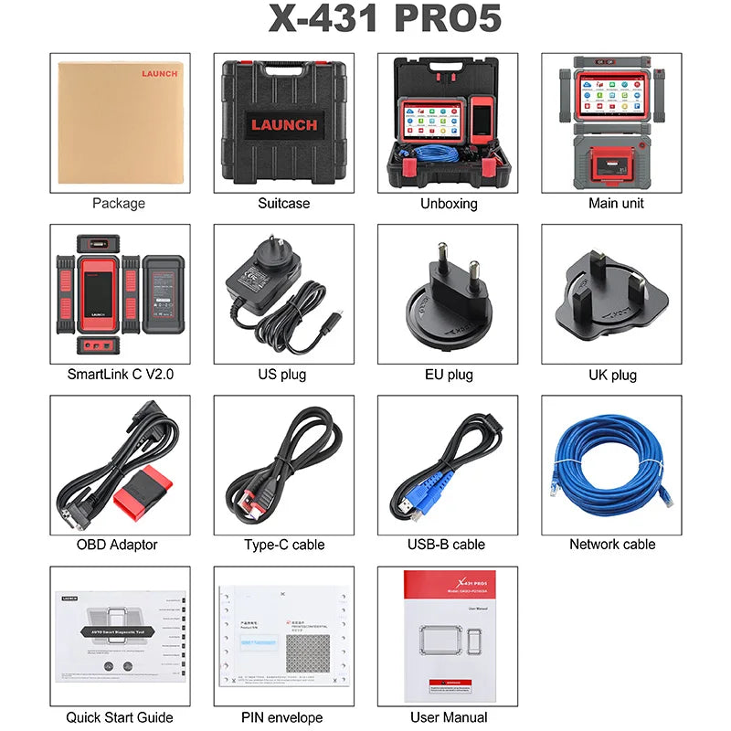 LAUNCH X431 PRO5 SmartLink Car Diagnostic Tools J2534 Programming Auto OBD2 Scanner Diagnosis Automotive Tool Free Shipping
