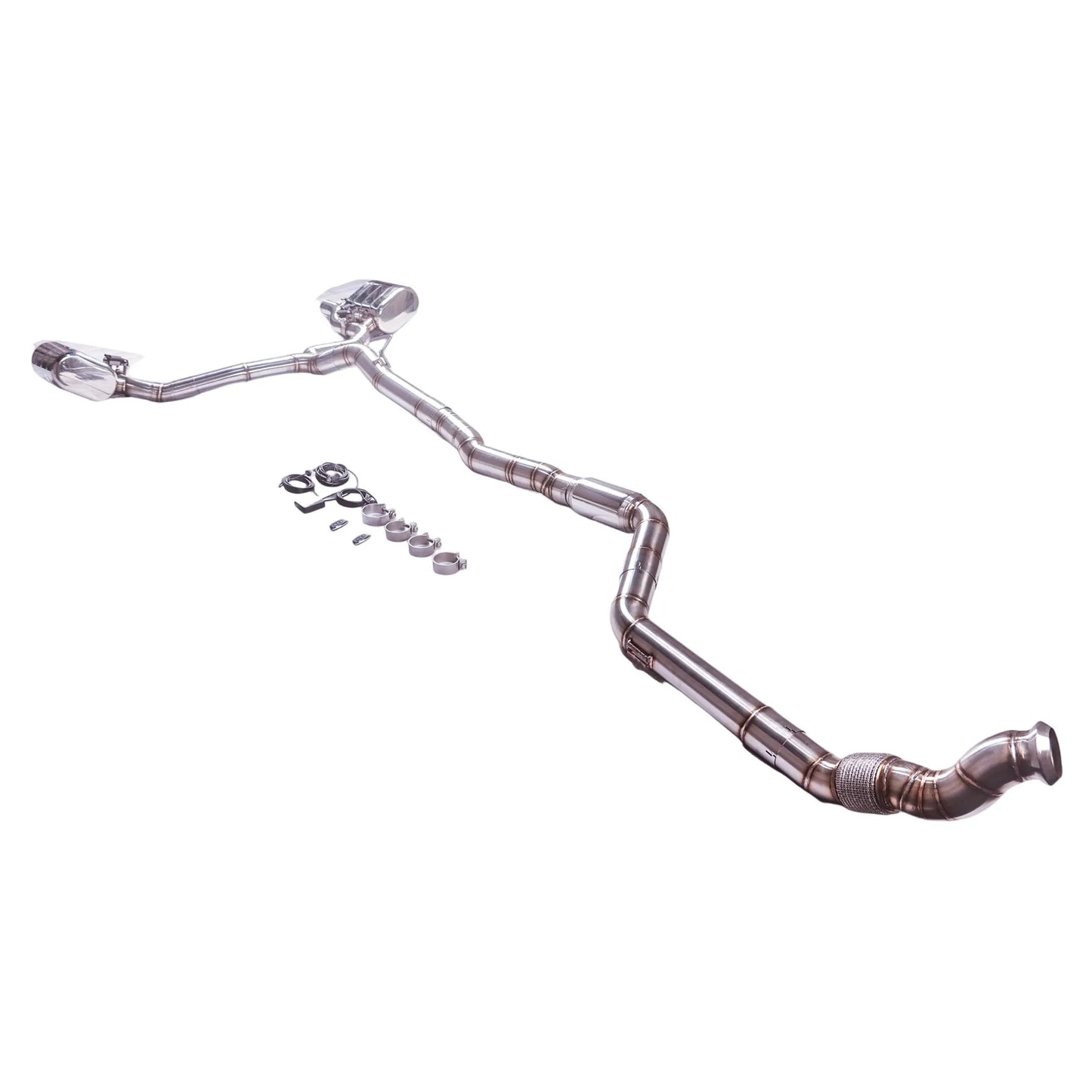 【 Customized Product 】304 stainless steel Mercedes-Benz CLS450 3.0T M256 valve-controlled muffler Exhaust System 89mm