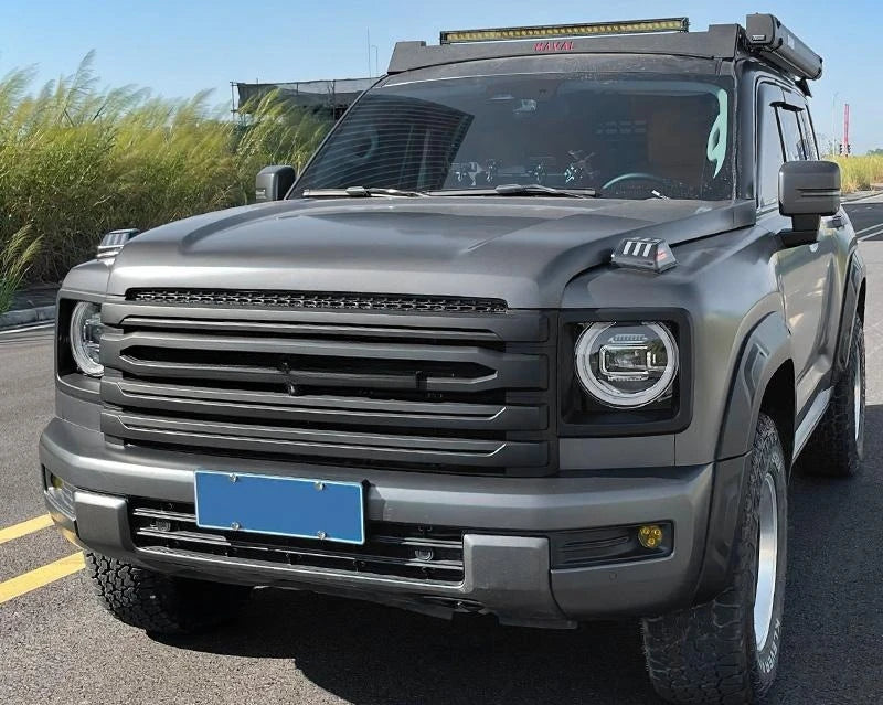 24 Second-generation Haval H9 China Net Blackening Kit, Darth Vader Decorative Strip, Front Face, Car Logo, Blackened Appearance