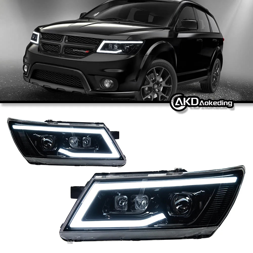 AKD Car Styling for Dodge JCUV Journey 2009-2016 LED Headlight Fiat Freemont LED DRL Hid Angel Eye Bi Xenon Beam Accessories