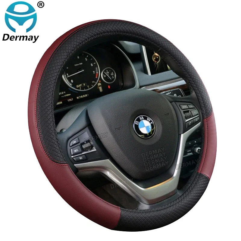 Color Name: Blue - 9 Color Sport Auto Steering Wheel Covers - Premium Interior Accessories from DERMAY - Just $19.19! Shop now at Rapidvehicles