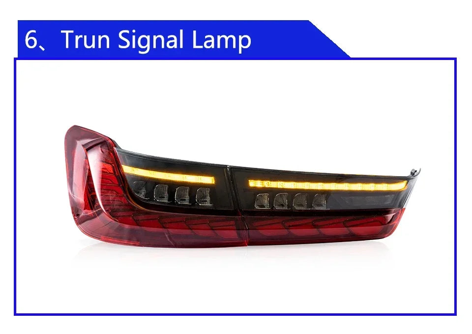 Car Taillights For BMW 3 Series G20 G28 320i 325i 330i 2020-2024 Upgrade LED Dynamic Dragon Scale Taillight Accessories Assembly