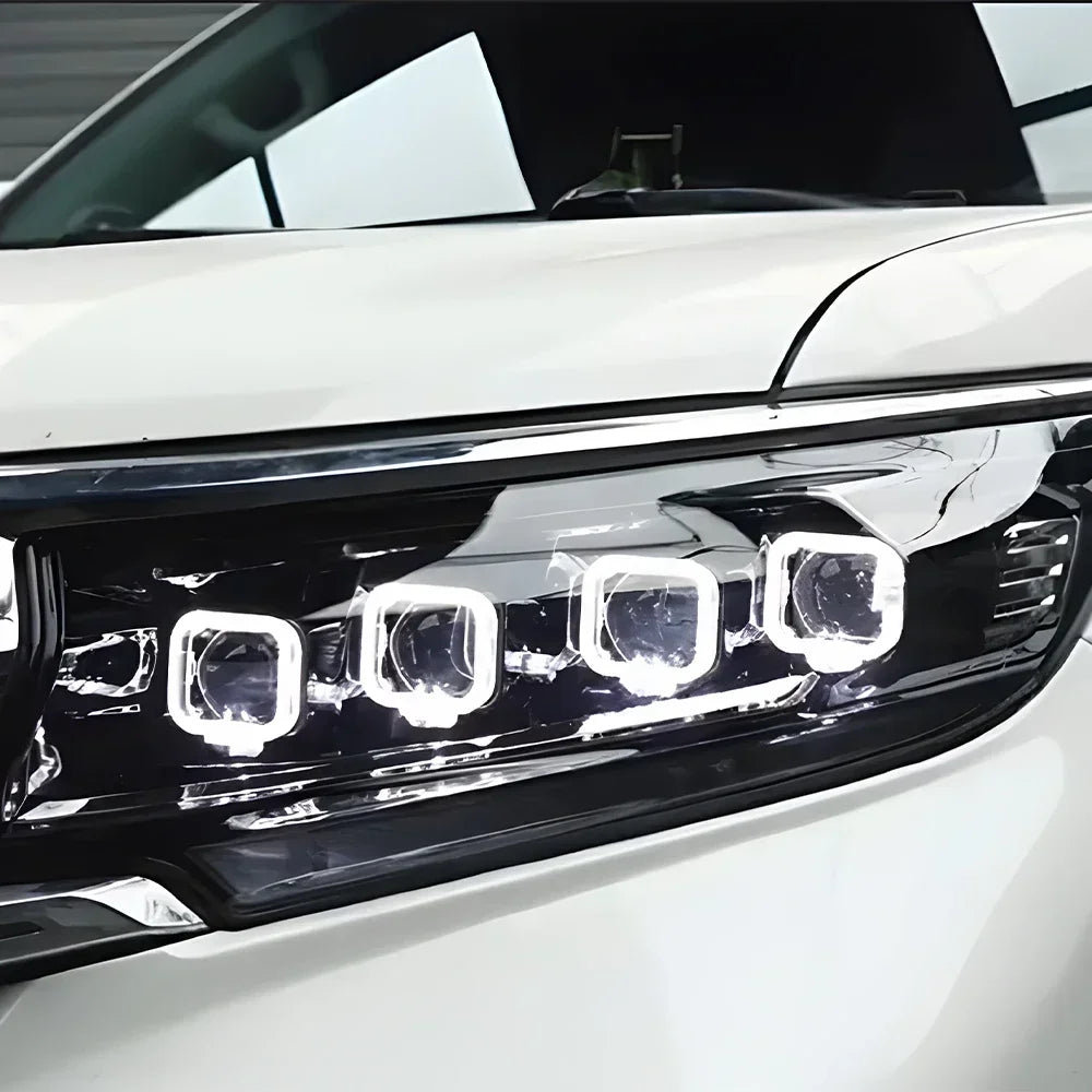 Auto Headlight For Toyota Prado 2018-2023 LED Car Front lamps Assembly Upgrade Bugatti Design Four Projector Lens Accessories