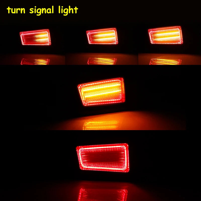 Red LED Car Rear Bumper Reflector Light For 2005-2009 Hummer H2 Rear Fog Light, Brake Tail Lights and Dynamic Turn Signal Light