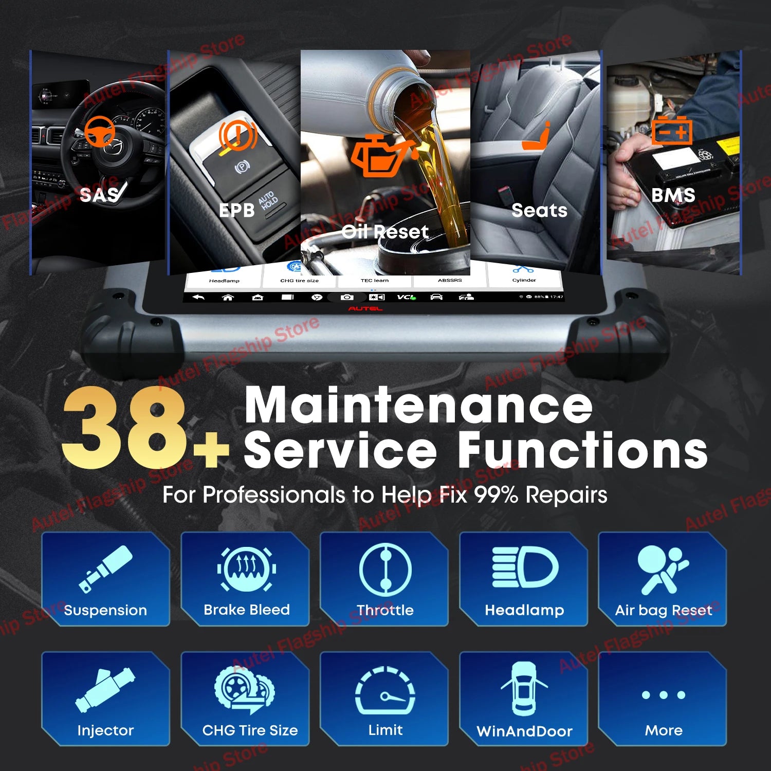 Autel Maxisys Elite II Pro Car Diagnostics Tool J2534 ECU Programming ECU Coding Motor TruSpeed CAN FD/DoIP PK MK908P Elite 2