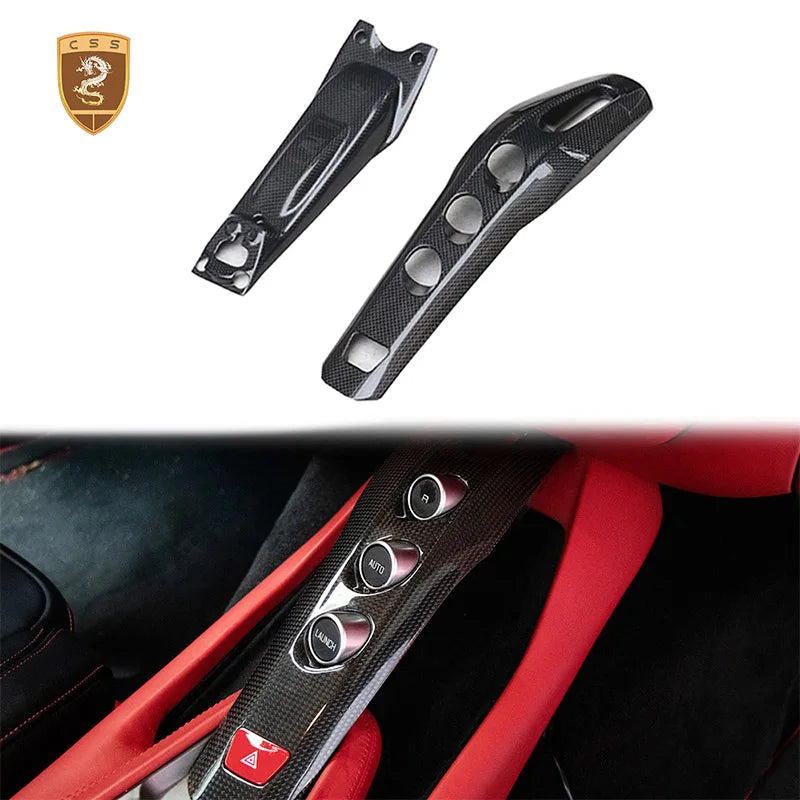 Car Central Control Button Cover Trim Sticker Panel Patch Interior Decoration Accessories For Ferrari F12 OEM Style