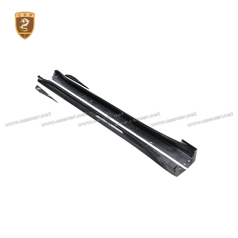 Abina Style Car Front Bumper Diffuser Rear High Spoiler Wing Splitter Canard Lip For Lotus Emeya Dry Carbon Fiber Side Skirts