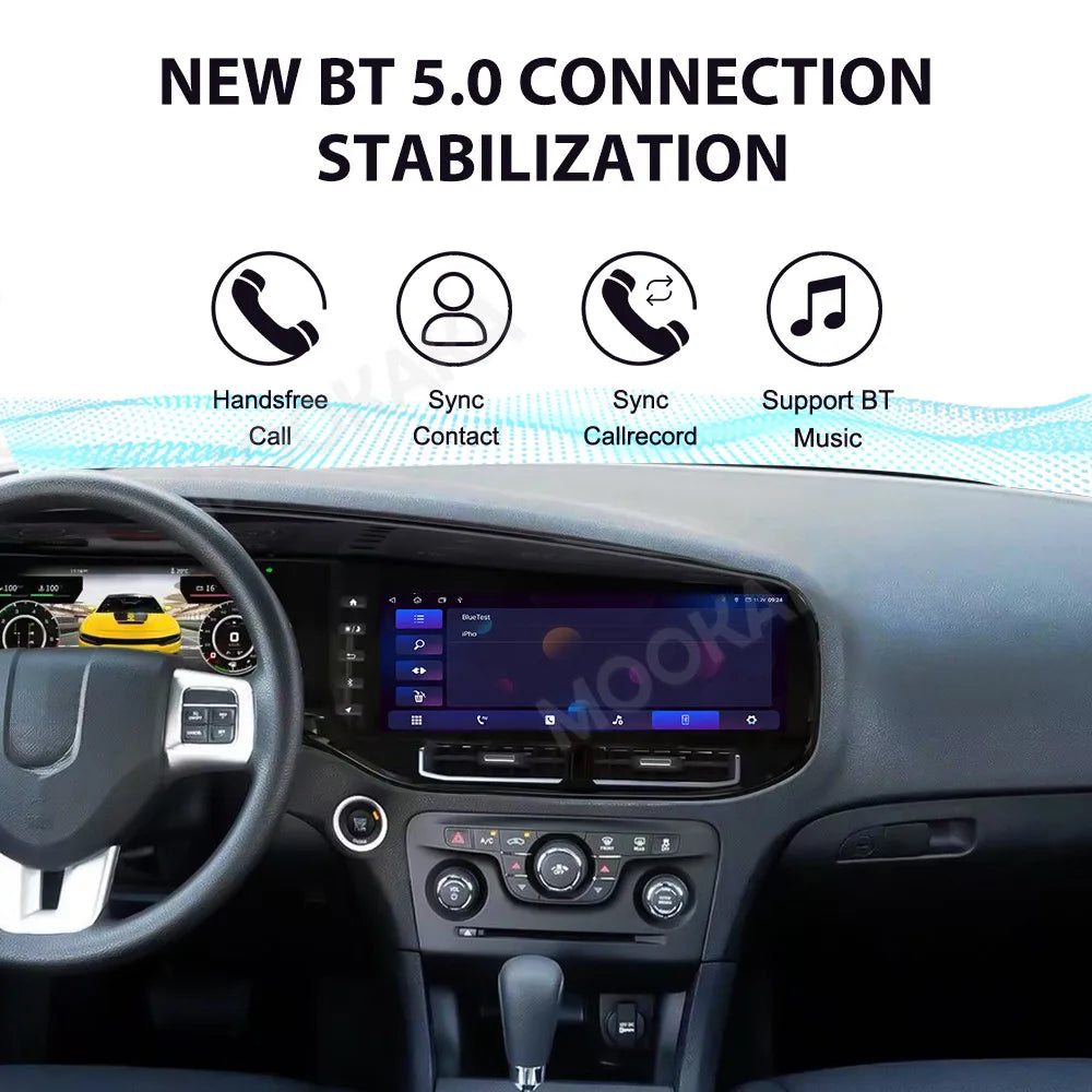 12.3inch Android 13 Touch Screen 8+256GB Car Stereo For Dodge Charger 2011-2019 Car Radio Player GPS Navigation CarPlay HeadUnit