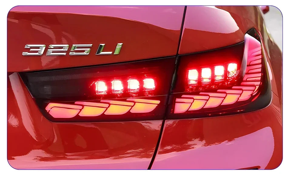 Car Taillights For BMW 3 Series G20 G28 320i 325i 330i 2020-2024 Upgrade LED Dynamic Dragon Scale Taillight Accessories Assembly