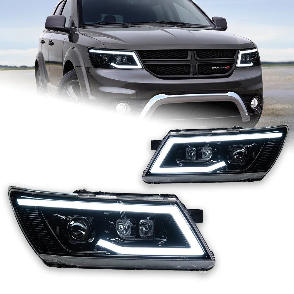 AKD Car Styling for Dodge JCUV Journey 2009-2016 LED Headlight Fiat Freemont LED DRL Hid Angel Eye Bi Xenon Beam Accessories