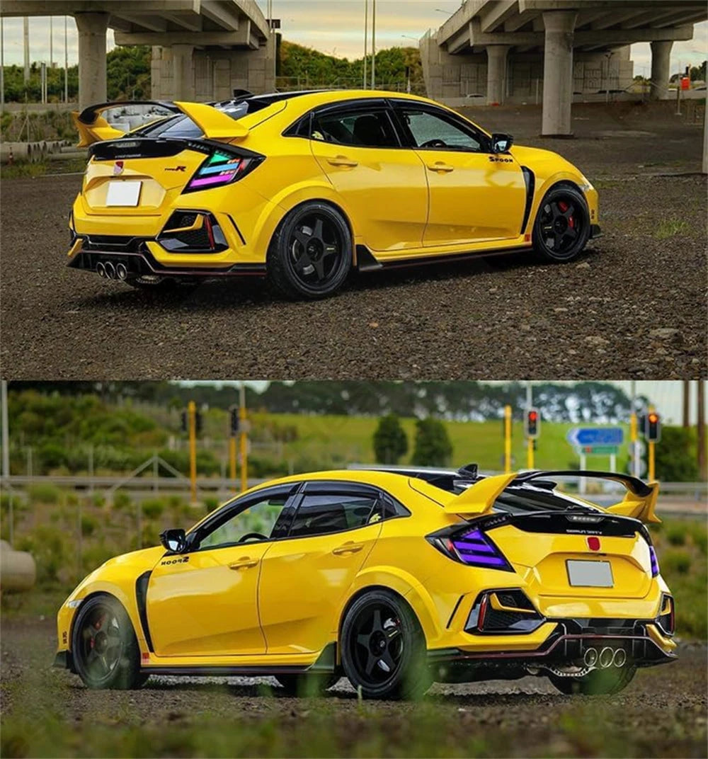 Taillights For Honda Civic Hatchback/Type R 2016-2022 FK7 FK8 10th Gen Tail Lamp Rear Fog Light LED Sequential Signal Assembly