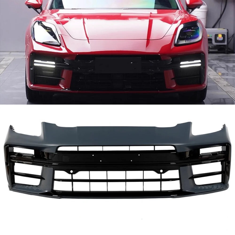 Unpainted Car Kit For Porsche Panamera 976 2024 2025 Modified Front Rear Bumper Lip Grille Side Skirt Fog Lamp Frame