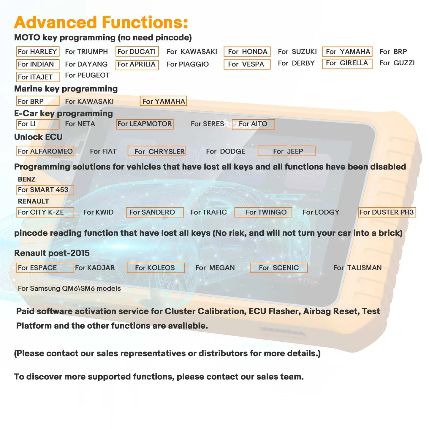 2 Year Update OBDSTAR X300 Classic G3 A1+A2 (KEY MASTER G3) Key Programmer and Key Sim 5 In 1 Key Simulator and Motorcycle Kits